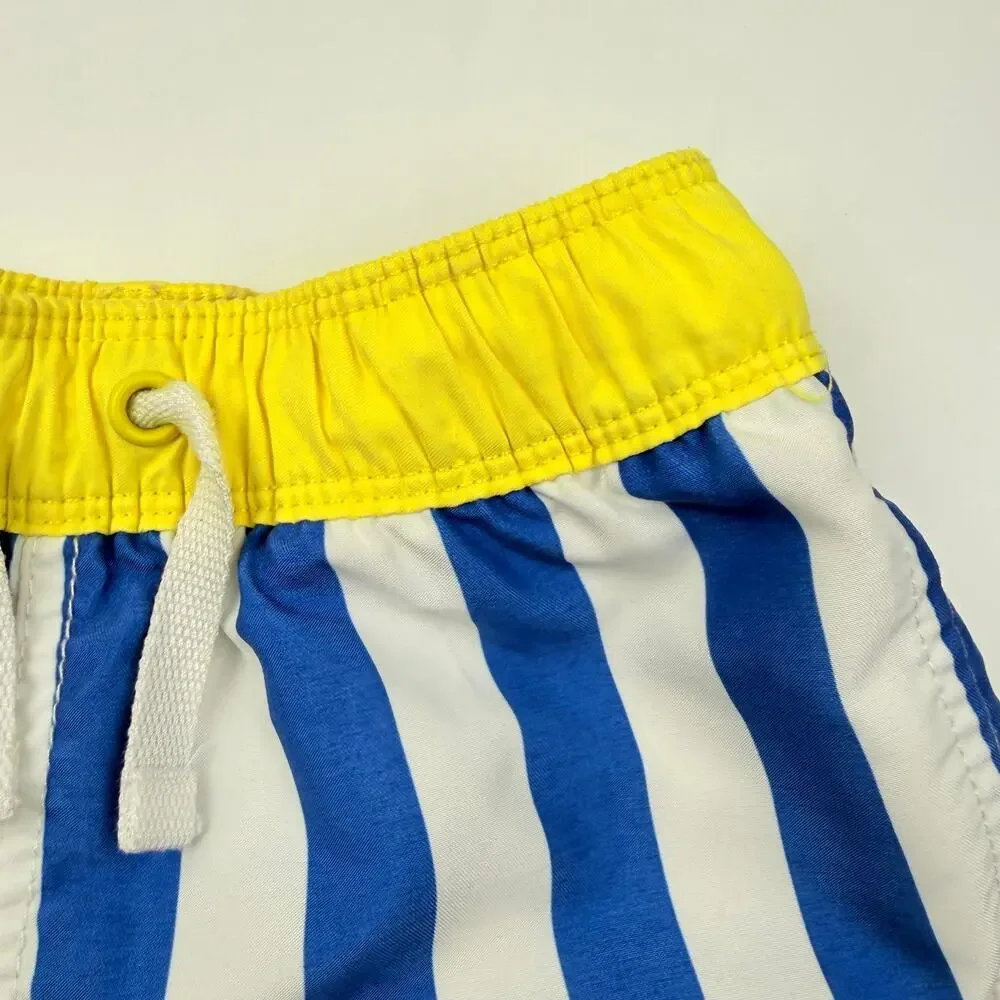 Hanna Andersson Blue Cabana Stripe Swim Shorts, 3T - Picture 2 of 5
